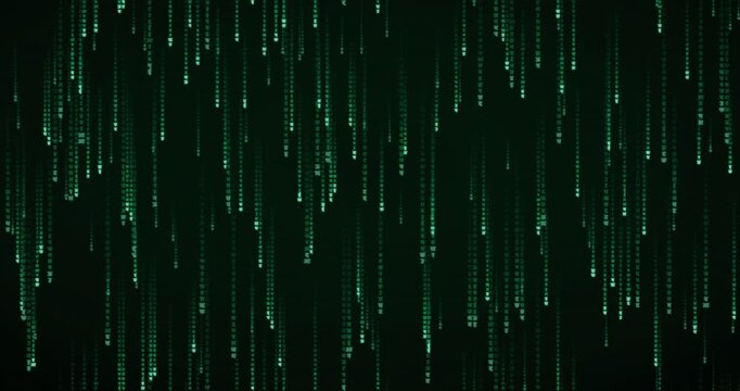 Devanagari characters cascade down in a slow, layered parallax rain animation with soft neon glow.