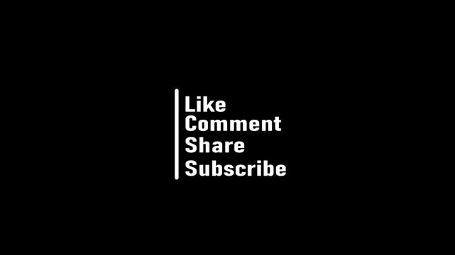 Minimalist subscribe comment like share animation. Animated thanks for watching like comment share subscribe.Motion graphics of concept