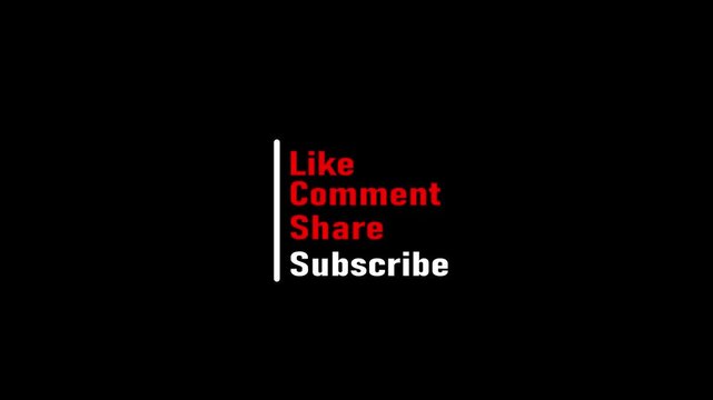 Minimalist subscribe comment like share animation. Animated thanks for watching like comment share subscribe.Motion graphics of concept