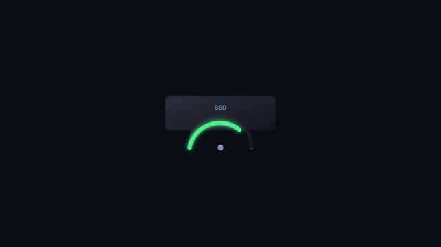 SSD Storage Speed Speedometer Animation