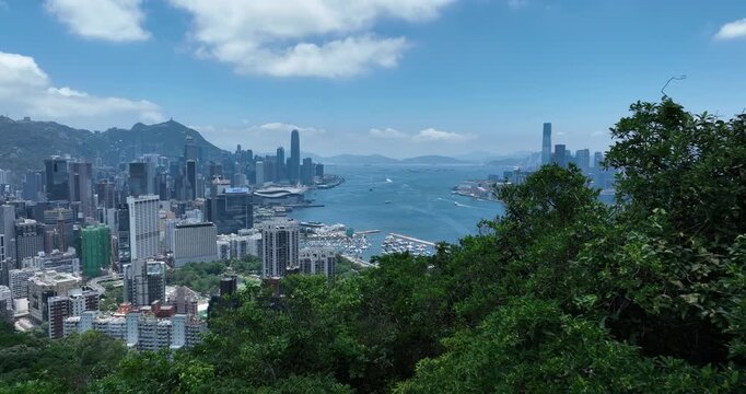  Hong Kong skylines landsape in Hong kong, China