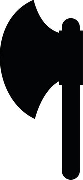 Black battle axe weapon silhouette transparent PNG
