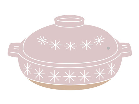 Japanese clay pot with lid, donabe for hot pot／土鍋・蓋つき