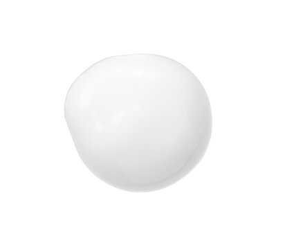 The texture of a white cosmetic cream and a BB cream sample.