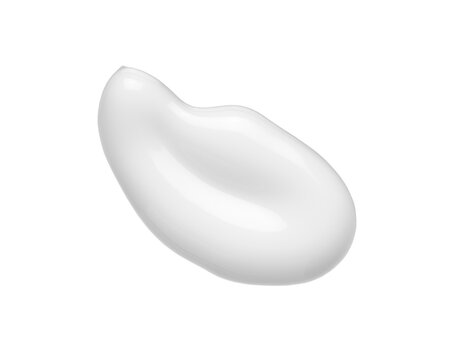 The texture of a white cosmetic cream and a BB cream sample.