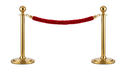 Elegant gold stanchions with red velvet rope for crowd control and VIP access © Sapphire