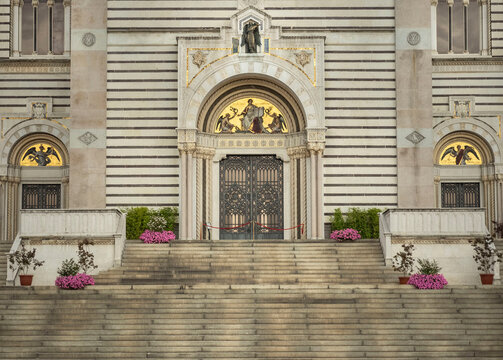 Chimitery "Monumentale" of Milan main church details, Milan,Lombardy, Italy