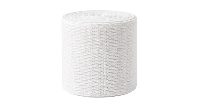 Rolled elastic bandage for medical support and wound care