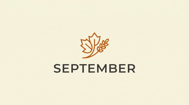 Modern September Typography Logo for Brand Identity and Events