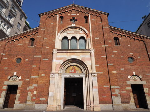 San Bernardo church facade, Vercelli Piedmont.