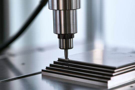 Eddy Current Probe Measuring Coating Thickness on Metal