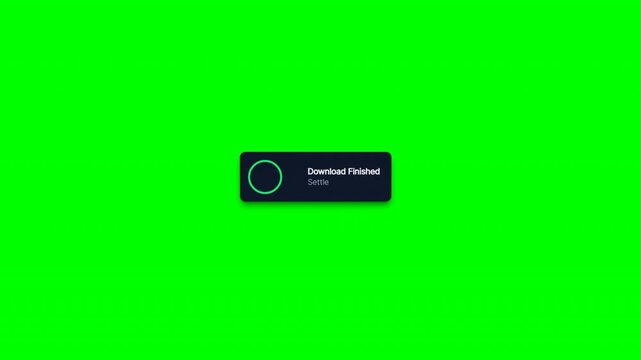 Download file button loading progress on green screen