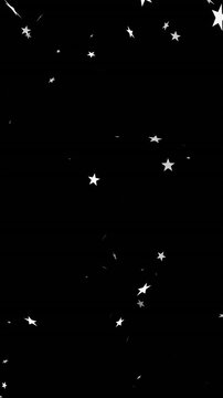 Animation of floating stars on black background
