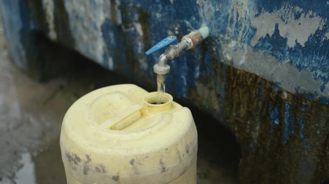 Fetching Water with Jerrican in Kenya