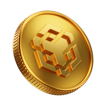 Golden Binance BNB Cryptocurrency Coin 3D Render Illustration

