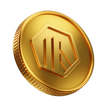 Golden Arbitrum ARB Cryptocurrency Coin 3D Render Illustration
