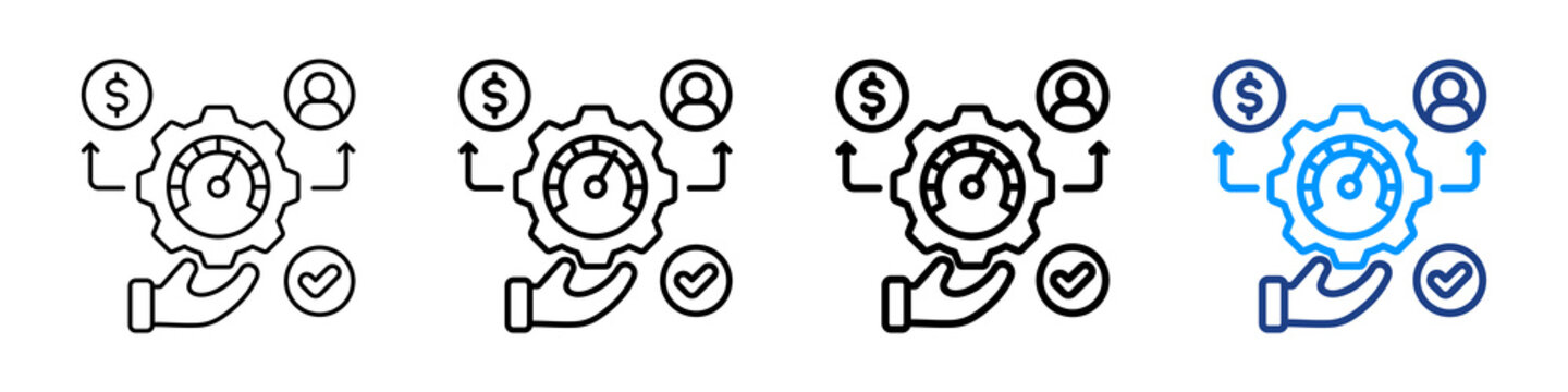 Resource Optimization Icon Different Style Outline Collection Set.
