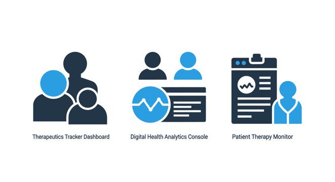 3D isometric icon set illustrating process trainer exercise digital health analytics project fluency monitor exercise analytics management isometric dashboard illustration collection
