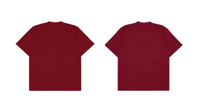 red maroon t shirt mockup tee