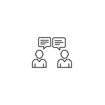 Two People Talking Communication.
