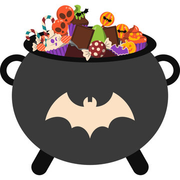 Halloween Candy Bucket Illustration