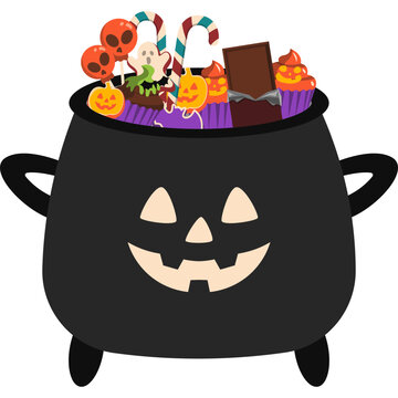 Halloween Candy Bucket Illustration