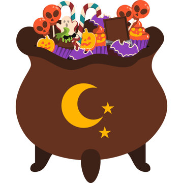 Halloween Candy Bucket Illustration