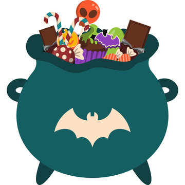 Halloween Candy Bucket Illustration