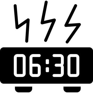 Extra Loud Alarm Clock for Heavy Sleeper Wake Up Flat Icon