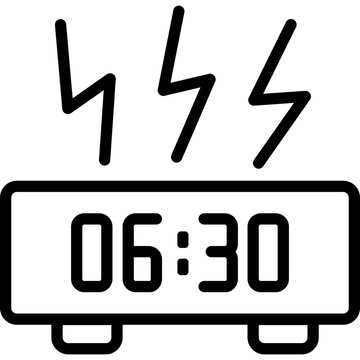 Extra Loud Alarm Clock for Heavy Sleeper Wake Up Line Icon