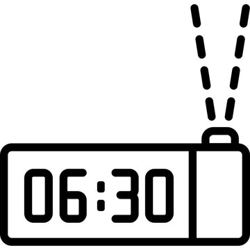 Ceiling Projection Alarm Clock with LED Time Display Line Icon