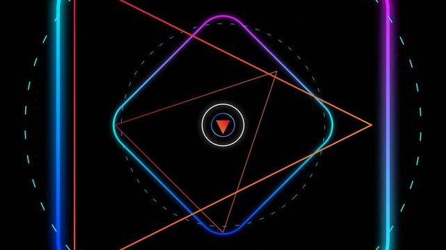 Futuristic Portal Interface with Interactive Elements and Dimensional Scroll Effect for Virtual Reality Experience
