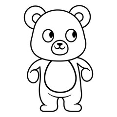 Obraz premium Bear Cute Cartoon Animal Vector Illustration