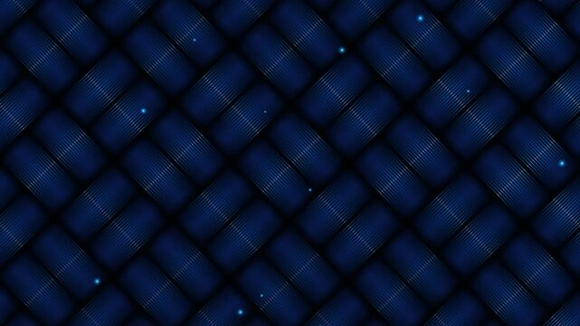 Dark Blue Woven Carbon Fiber Animation | Elegant Lattice Weave Pattern Background 10s