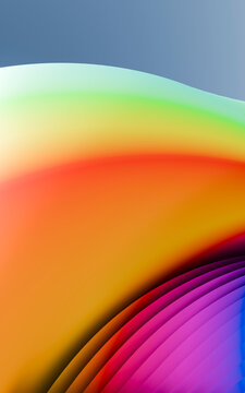 Abstract colorful gradient design with smooth curved shapes