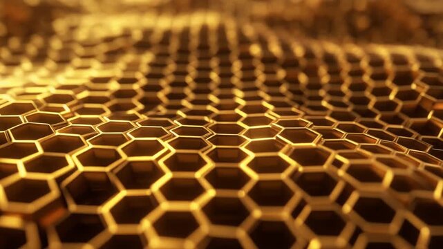 Honeycomb Pulse Wave Mesmerizing Background