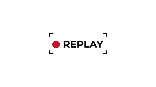 Replay Media Control Symbol Icon For Video Playback And Refresh Action On White Background