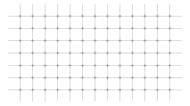 Minimalist grey grid line animation with smooth directional lines motion from multiple sides and plus symbols on soft white background.Motion graphic concept video on transparent background.