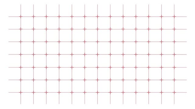 Minimalist grey grid line animation with smooth directional lines motion from multiple sides and plus symbols on soft white background.Motion graphic concept video on transparent background.