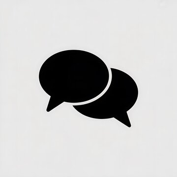 Black speech bubble chat icon symbol