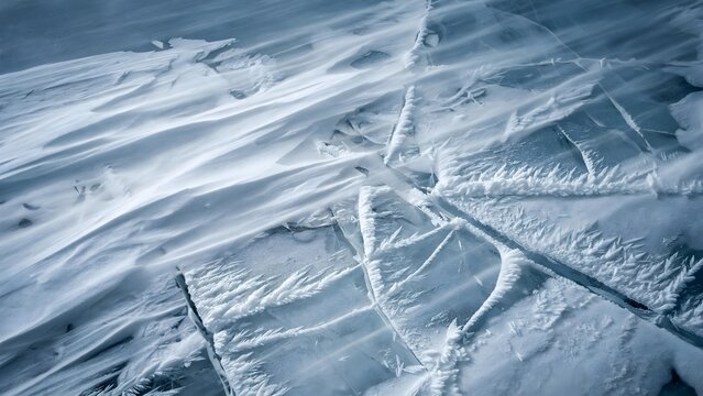Minimalist Blizzard Storm Presentation Background with Abstract Snow Breeze Frost Crystals Soft Blue Tones and Clean Copy Space for Corporate Pitch Deck Slide Template Visual Assets Layout