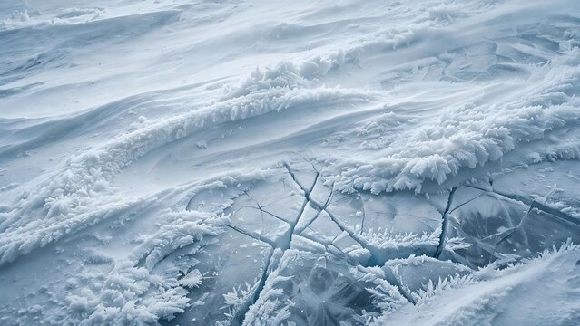 Minimalist Blizzard Storm Presentation Background with Abstract Snow Breeze Frost Crystals Soft Blue Tones and Clean Copy Space for Corporate Pitch Deck Slide Template Visual Assets Layout