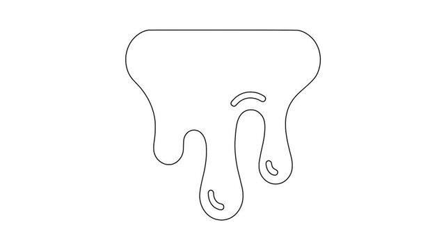 Dripping honey swe, fresh food, healthy produce, animated icon
