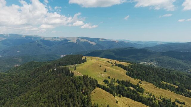 Rolling Transbucegi Grasslands Above Forest Valleys