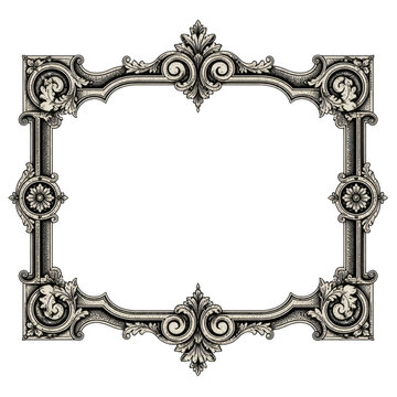 Elegant Vintage Typographic Ornament Frame for Decorative Design