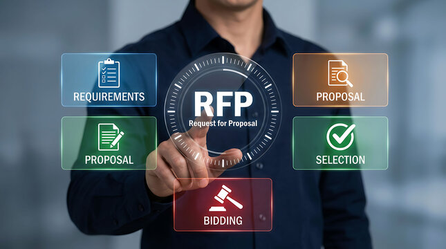 Professional touching RFP interface for business procurement and bidding process