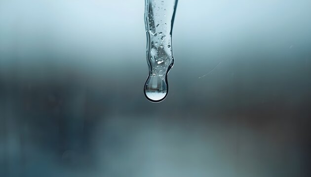 Water Droplets on Glass Window, Rainy Weather Abstract Background with Clear Raindrops, Wet Glass Texture, Moody Atmosphere and Natural Weather Concept