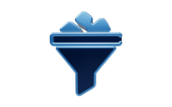 Filter Icon: A stylized blue filter icon, representing data processing or selection, with digital bits flowing into it.