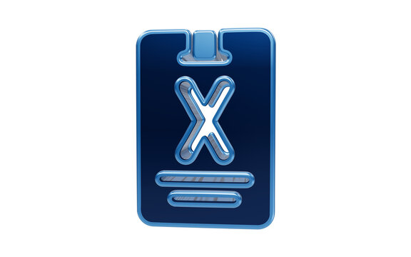 Blue Cross Tag Icon: A simple yet striking blue icon resembling a tag with a prominent X mark and horizontal lines, symbolizing rejection, cancellation, or an incorrect answer in a clean.