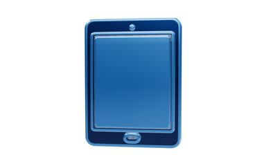 Blue Tablet Device: A sleek, modern blue tablet computer is displayed, showcasing its smooth screen and contemporary design, ideal for technology and communication themes. © Rakib